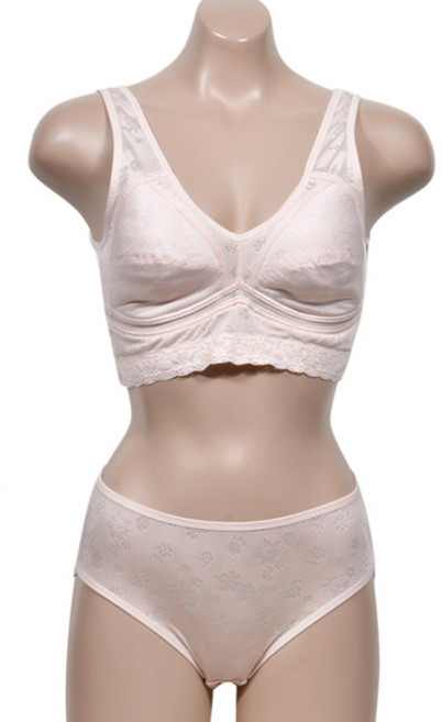 편안하고 쾌적한 착용감 노와이어 부직포 런닝형 인견 브라팬티 세트 시원함