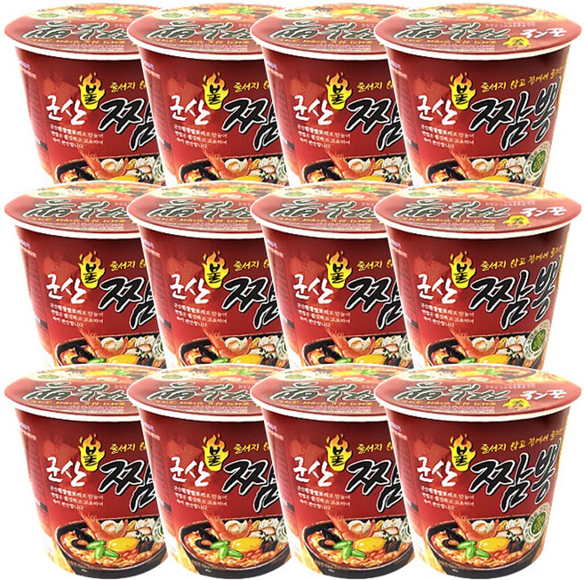 군산불짬뽕컵면, 12개