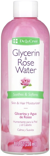 De La Cruz 글리세린 및 로즈워터 스킨 앤 헤어 모이스처라이저 236ml(8fl oz), DeLaCruz글리세린및로즈워터스킨앤헤어모이스처라이저2, 1개, 236ml - 쿠팡
