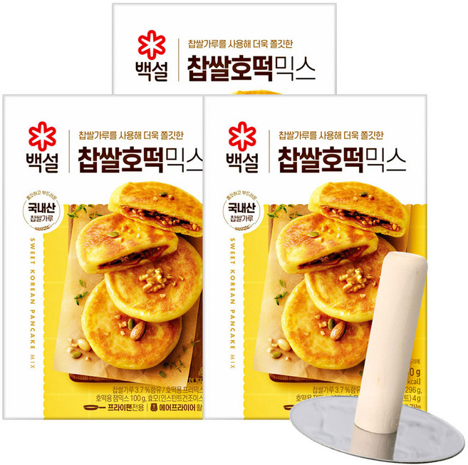 찹쌀호떡믹스400g+(증정)누르개, 3개, 400g