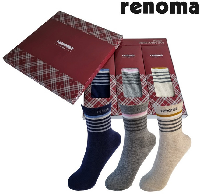 레노마 양말선물세트 답례품 선물용 남성 여성 정장 양말세트 4종