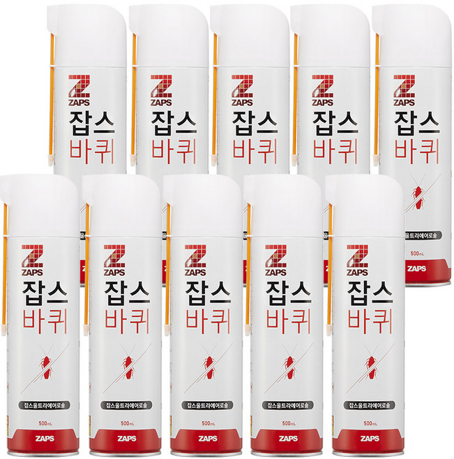 뿌리는 국민바퀴약 울트라 에어로솔 500mL 10개세트 잡스 바퀴 개미 진드기 살충제