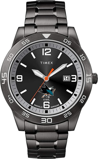 Timex NHL 남성용 42mm Acclaim 시계 Anaheim Ducks 모던., 산호세 상어
