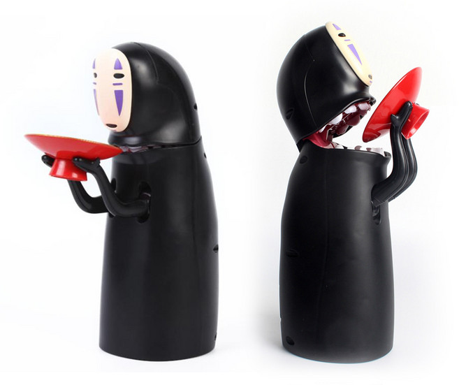 동전 먹는 가오나시 저금통 / 동전 저금통 / 건전지형, 혼합색상, 2개