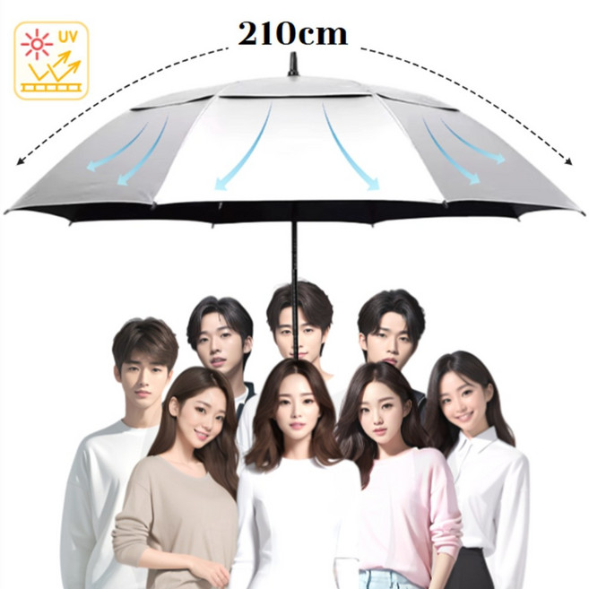 초대형 우산 튼튼한 방풍 골프 장우산 자외선차단