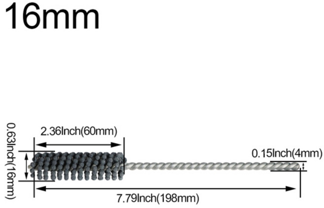 파이프 튜브 디버링 청소를 위한 1개 조각 유연한 연마 볼 브러시 그라인딩 헤드, 13 16mm, 01 240
