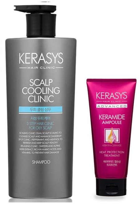 케라시스 두피쿨링 샴푸(750ml)+열손상 트리트먼트(200ml) 1세트, 1개