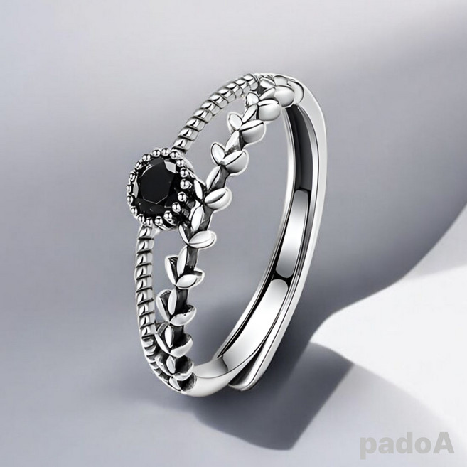 padoA 반지 오닉스 달빛정원 여성반지 블랙스톤