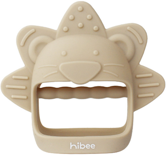 하이비 사자냠 실리콘 손목 치발기, 샌드베이지, 1개