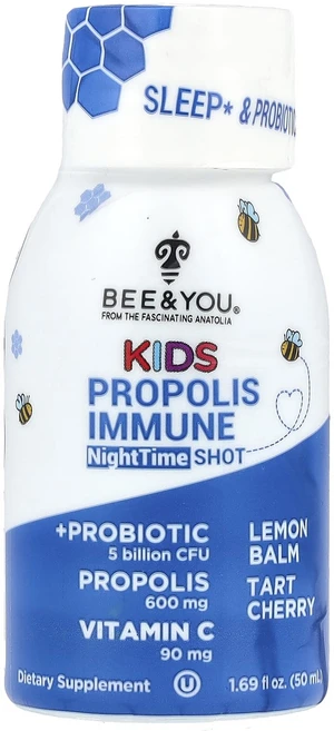 Bee & You 어린이용 프로폴리스 나이트타임 샷 레몬밤 타트체리 50ml(1.69fl oz), BeeYou어린이용프로폴리스나이트타임샷레몬밤타트체리50, 1개, 50ml - 쿠팡
