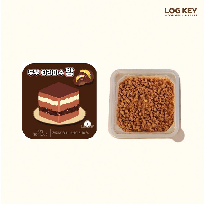 록키 두부 티라미수 밤, 2개, 90g