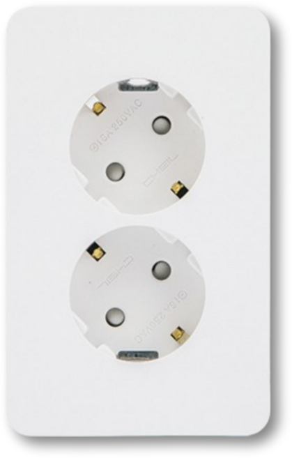 아크라이트 디아트 배선기구 28.[매입콘센트]2구(세로형) 화이트, 1개