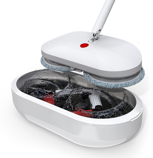 ROEL 로엘전자 듀스핀3 PRO 무선 물걸레 청소기 자동 회전 밀대 30초 자동세척탈수, 1개