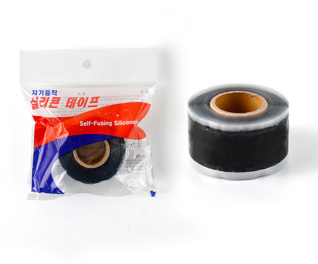 실리콘 자기융착 테이프 절연테이프 블랙 25mm 3M, 1개