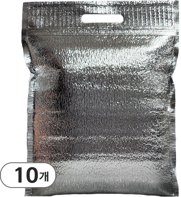 스탠드 은박 손잡이 보냉백 보냉팩 도시락포장, 10매