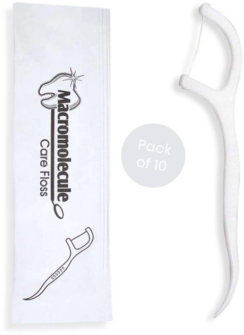 Gadgetime USA 치실 피크 (10개 팩) - 성인 및 아동용 개별 포장된 구강 관리 치실 - 치아 세척 및 플라그 제거를 위한 여행용 덴탈 피크 - 끊김 없음 및 치실