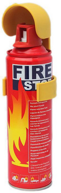 FIRE STOP 水基型滅火器 車居兩用 環保無毒, 1個, 泡沫滅火器【附贈固定支架】,500ML
