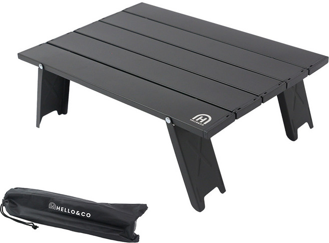 캠핑 솔로 백패킹 테이블, 블랙