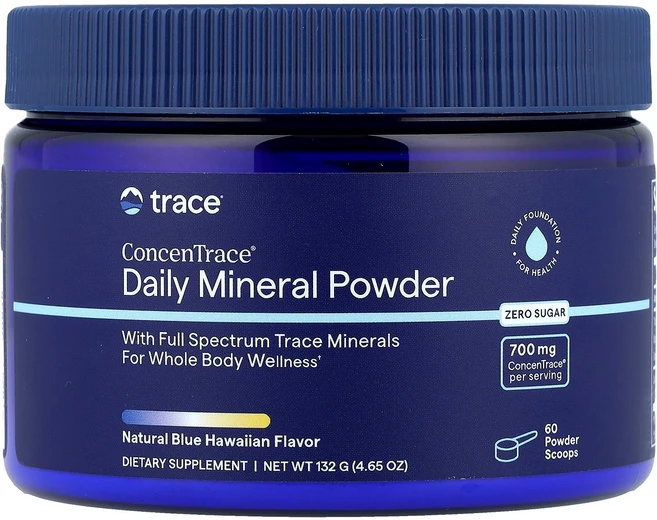 Trace ConcenTrace® Daily Mineral Powder Natural Blue Hawaiian 4.65 oz 132 g, Trace, ConcenTrace®, Daily Mi, 132g, 1개 - 쿠팡