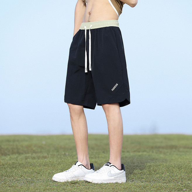 夏季冰絲五分褲 男款寬鬆速乾休閒時尚運動褲