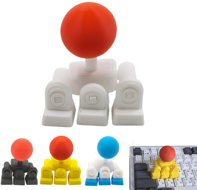 키보드조이스틱 오락실조이스틱 컨트롤러, 레드 화이트, 1개, Zeekr