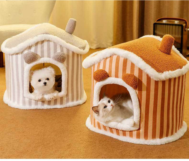 강아지 하우스 고양이 숨숨집 예쁜 동굴 집 고양이텐트, 1개