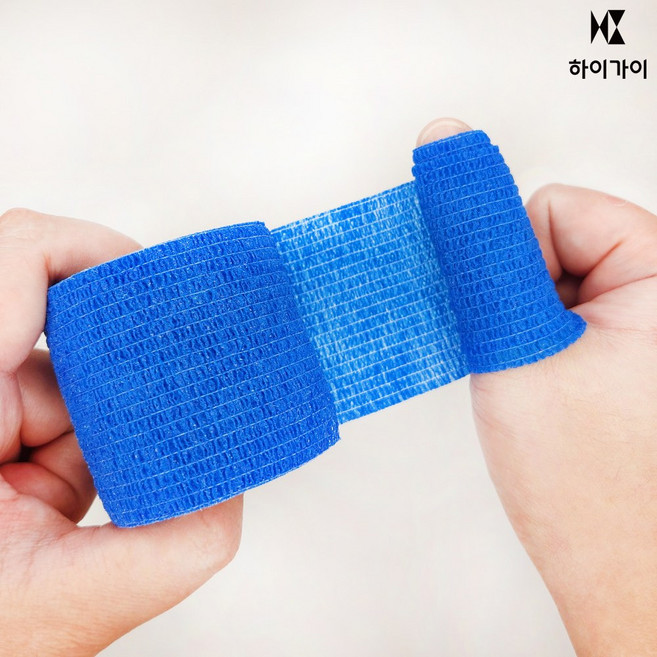 하이가이 스포츠 테이프 훅그립 주짓수 역도 볼링 크로스핏 손가락 근육 테이핑, 블루, 1개
