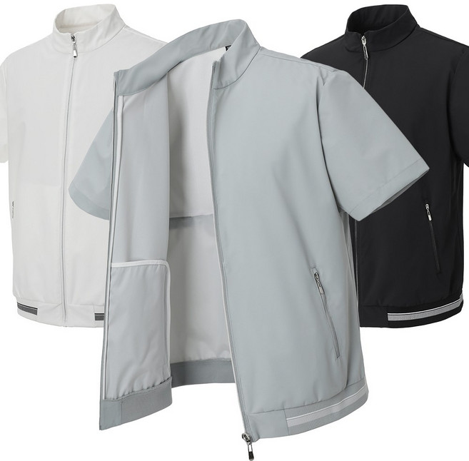 샤인힐즈 봄여름 LUS 남성 기능성 스판 아노락 반팔 집업 자켓 바람막이 LSK6166