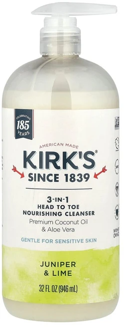 커크스 3-in-1 헤드 투 토 너리싱 클렌저 주니퍼 및 라임 946ml(32fl oz), 1개, 946ml - 쿠팡