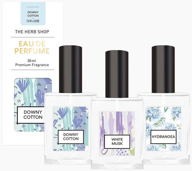 ths 더허브샵 오드퍼퓸 30ml 10종택1 섬유향수 향수 미니향수, 1