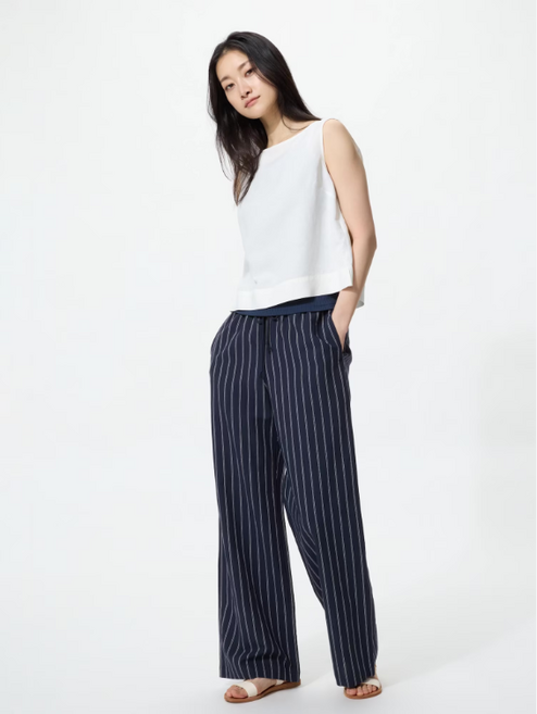 유니클로 린넨 블렌드 이지 팬츠 롱기장 483905