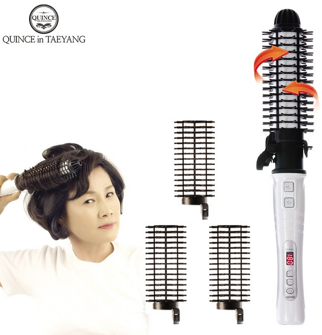 퀸스IN태양 오토롤링 브러쉬고데기 시즌1+헤어롤3개 자동회전 에어뽕 뿌리볼륨 볼륨웨이브 구르프 빗 헤어롤탈착 봉고데기사용가능 해외겸용, 단일속성