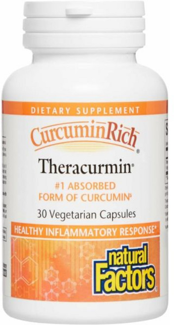 Natural Factors CurcuminRich Theracurmin 30 mg Formulated for Superior Absorption 120 Count Pa, 120정, 1개
