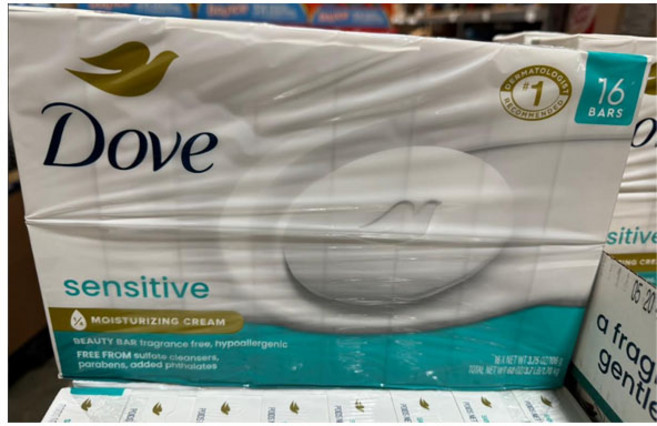 Dove 도브 센서티브 바 미국산 비누 8개입, 106g