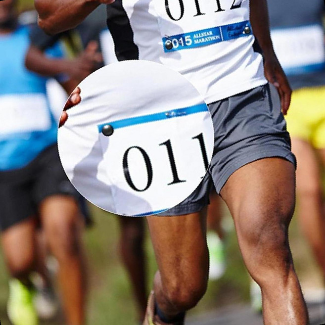 러닝 배번 클립 번호표 고정 탄성 핀 마라톤 레이스 유니폼 부착 안전핀 대체 스포츠, 1개, 블랙