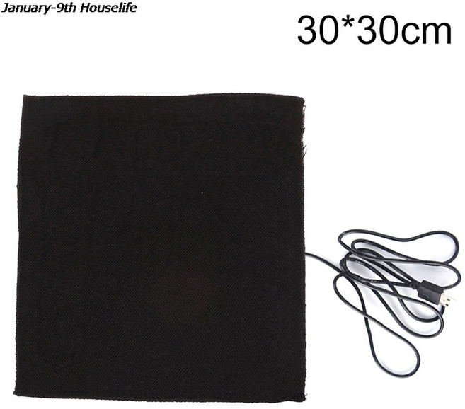 대형 USB 따뜻한 탄소 섬유 가열 패드 바디 발 겨울 휴대용 플레이트 1 개 30X30CM