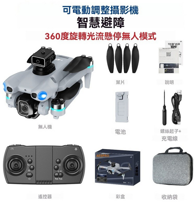大型無人機 四軸飛行器 避障 無刷電機 高清航拍 帶液晶屏遙控器, 1個, 無屏普控带陀螺仪,一電-避障器+(屏控配备)數據卡读卡器