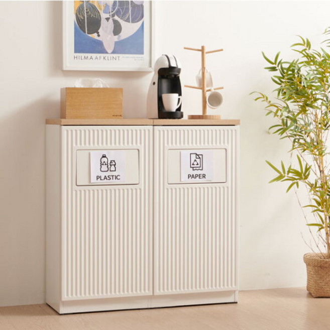 아트박스/동화속나무 모노 템바보드 인테리어 휴지통 푸쉬형 2P 세트, 상세 설명 참조