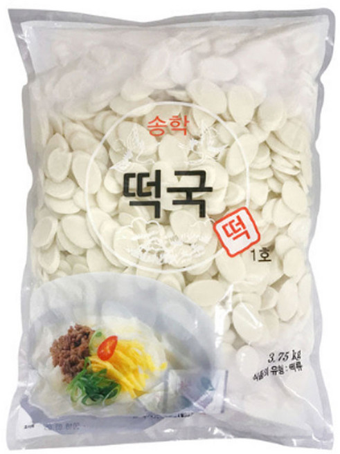 송학식품 떡국떡 3.75kg (약 25인분) X 4개입 BOX, 4개