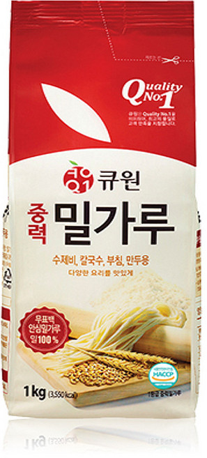 큐원 중력 밀가루, 1kg, 1개