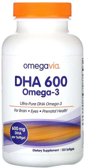 오메가비아 DHA 600 오메가3 소프트젤 120정, 1개 - 쿠팡