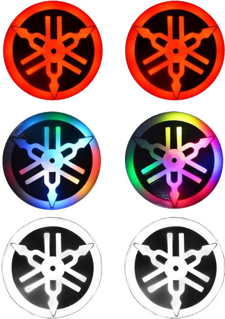 야마하 YAMAHA 로고 LED 엠블럼 라이트 장식 1P 튜닝 NMAX XMAX TMAX, 레드, 1개