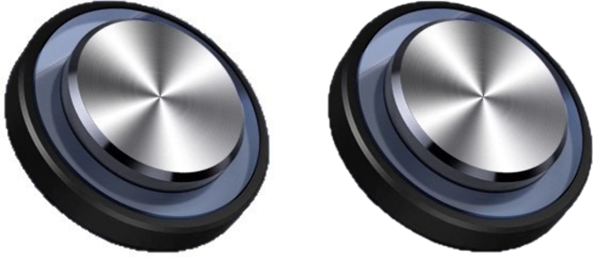 라나야 스마트폰 게이밍 조이스틱 컨트롤러, 2개, 블랙, 부착형