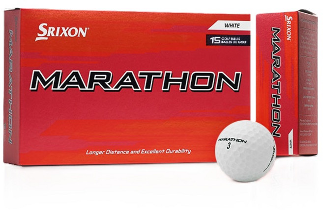 스릭슨 정품 마라톤 롱 디스턴스 2피스 골프공 비거리 장타 골프볼, 마라톤 디스턴스 화이트, 15개입, 1개