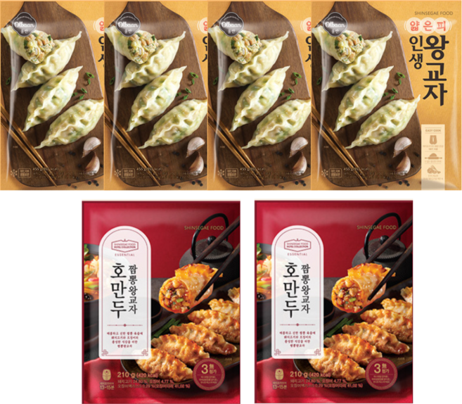 신세계푸드 올반 얇은피 인생 왕교자 + 호만두 짬뽕
