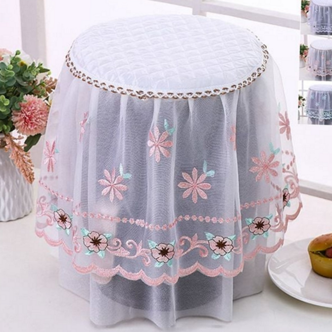 밥솥 덮개 레이스 자수 가전용 에어프라이어 덮개 주방 통기성 메쉬 용품 방지, 핑크