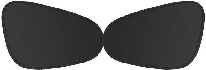 OMyCar 靜電遮陽隔熱貼 前座2入, 黑色, 通用