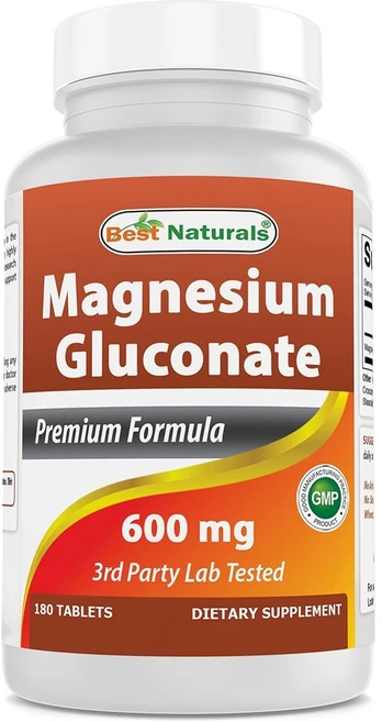 베스트네추럴스 글루콘산 마그네슘 600MG 180정, 1개 - 쿠팡