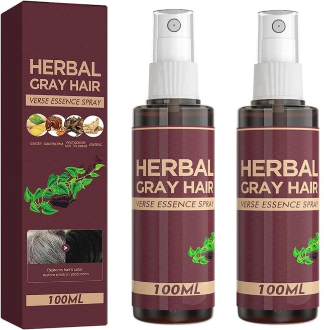 허브 에센스 헤어 스프레이 그레이 버스 스프레이 다크닝 컨디셔너 리버스 헤어 컬러링 에센스 4주 동안 점진적인 결과(100ml), 허브 에센스 헤어 스프레이 , 그레이 버스 스프레이, - 쿠팡