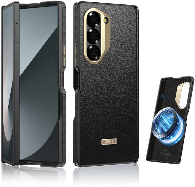 비즈니스 프리미엄 삼성 갤럭시 Z폴드7 케이스 중축 일체형 맥세이프 휴대폰 케이스 범퍼 힌지보호 풀커버